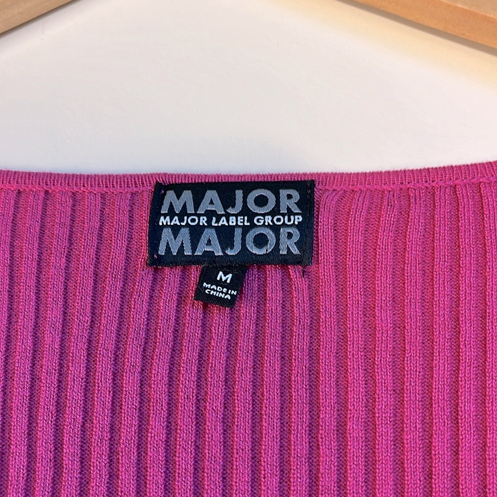 Pink Ribbed Women's Top - Picture 3 of 6